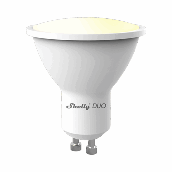 Foco tipo Gu10 inteligente con señal inalámbrica, color dual blanco y cálido, uso de App Shelly. AC 100-240V