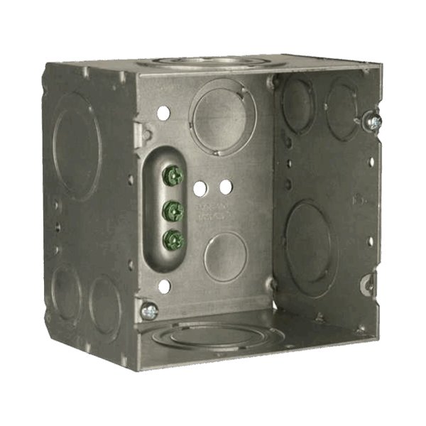 Caja Cuadrada 4- 11/16" x 4 11/16"/ Profundidad de 3-1/4"/ 2 Entradas  1", 1 1/4", 1 1/2", 2", 2 Entradas 1"-1 1/4", 2 Entradas 3/4 "- 1", 4 Entradas 1/2" - 3/4", 2 Entradas 1/2".
