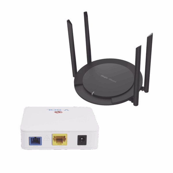 Kit 2 ONU Bridge V-Sol, Dual GPON/EPON con Router Home Wi-Fi Ideal para distribuciones WISP de mayor cobertura Wi-Fi en Hogares y Oficinas