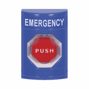 Botón de Emergencia, Texto en Español, Policarbonato Súper R...