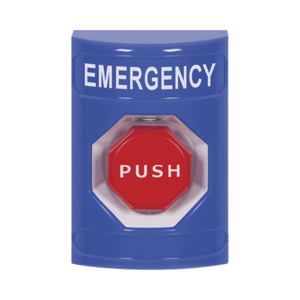 Botón de Emergencia, Texto en Español, Policarbonato Súper Resistente, Momentaneo