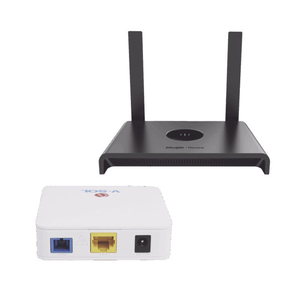 Kit 1 ONU Bridge V-Sol, Dual GPON/EPON con Router Home Wi-Fi Ideal para distribuciones WISP de mayor cobertura Wi-Fi en Hogares y Oficinas
