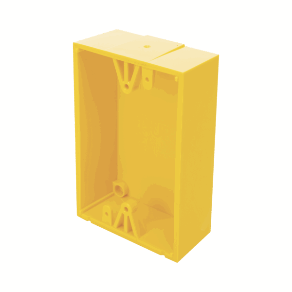 Caja trasera de montaje color amarillo para estaciones de parada STOPPER