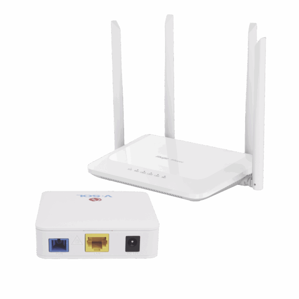 Kit 1 ONU Bridge V-Sol, Dual GPON/EPON con Router Home Mesh Ideal para distribuciones WISP de mayor cobertura Wi-Fi en Hogares y Oficinas