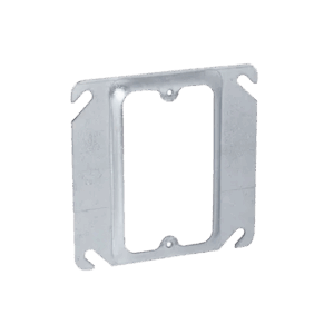 Sobretapa Cuadrada de 4″ de Acero Galvanizado con realce de 1/4″.