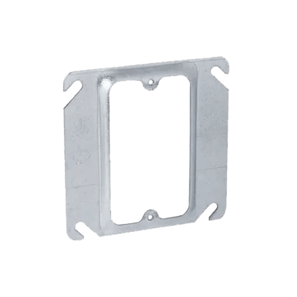 Sobretapa Cuadrada de 4" de Acero Galvanizado con realce de 1/4".