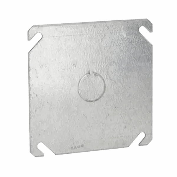 Tapa Cuadrada con Entrada de 1/2 para caja de 4".
