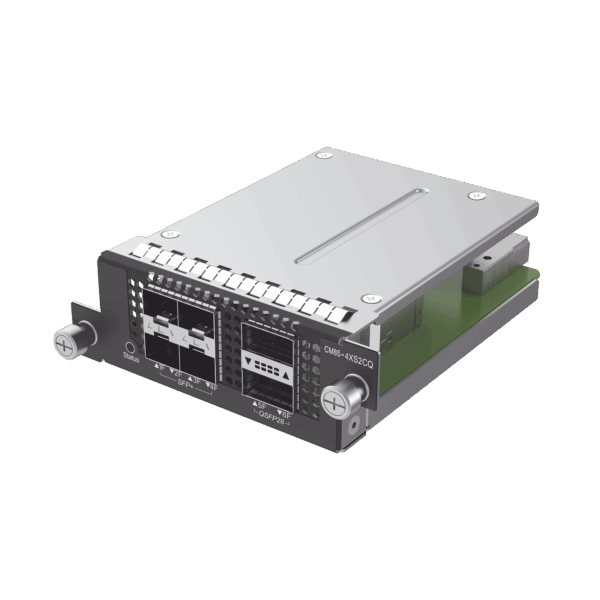 RG-CS85 series switch  expansion cardsï¼Œ4 x 10G BASE-X SFP+Ports, 2 x 100G BASE-X QSFP28 ports
