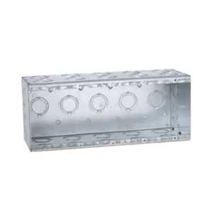Caja Multigang de 5 Gangs/ Profundidad de 3-1/2″/ 29 Entradas de 1/2″ – 3/4″.