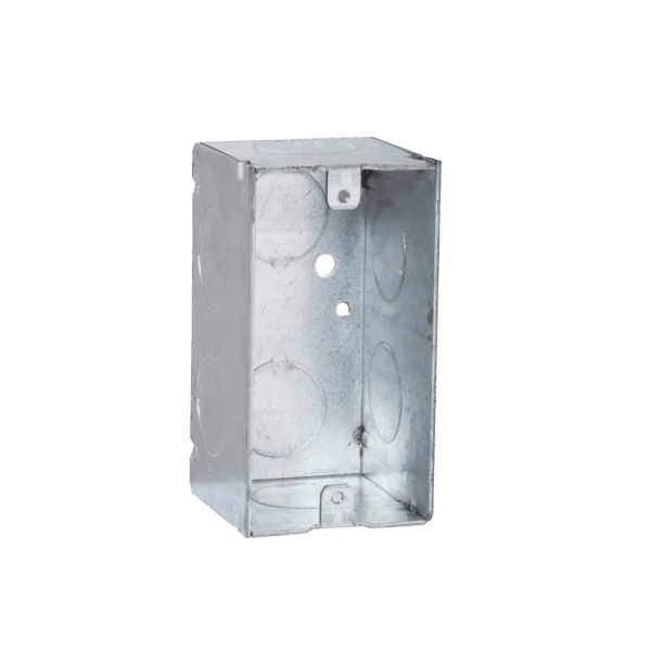 Caja (Chalupa) 4x2"/ Profundidad 2-1/8"/ 8 Entradas de 3/4"/Soldada