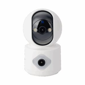 Camara doble lente 3mp| Wifi| autoseguimiento| Detección de movimiento| audio de 2 vias| almacenamiento hasta 128GB