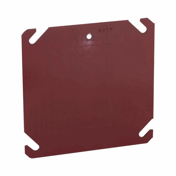 Tapa Cuadrada Para Caja Galvanizada de 4" / Color Rojo.