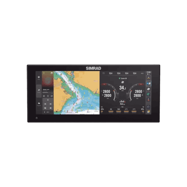 NSX 3012UW Pantalla de navegación de 12" touch screen multi-funcional para radar, fishfinder, y control automático de navegación.