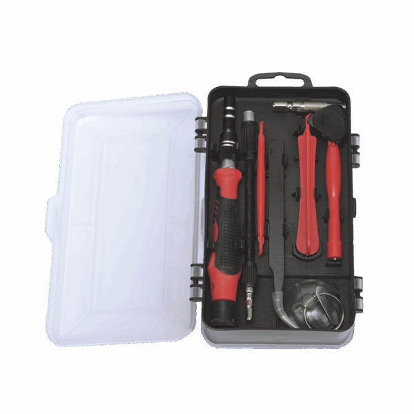 Juego de Reparación de Pantallas o Dispositivos Electrónicos de Uso Fino con 115 piezas con Estuche de Almacenaje.