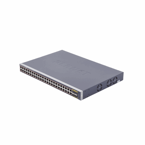 Switch Administrable de 48-Puertos 10/100/1000T 802.3at PoE + 4-Puertos 100/1000BASE-X SFP / 440W