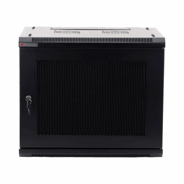 Gabinete PRECISION, Con Puerta Perforada, de 19in, 9UR, 450mm de Profundidad, Color Negro