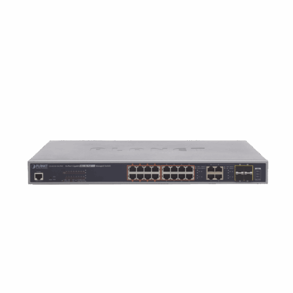 Switch administrable L2, 16 puertos 10/100/1000T Ultra PoE + 4 puertos Gigabit Combo TP/SFP