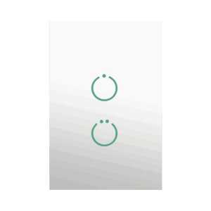 (ZWAVE) Interruptor On/Off panel táctil touch inalámbrico Zwave Plus 2 botones. No requiere cable neutro, Compatible con Hubitat HC8, Álula  M2M, otros