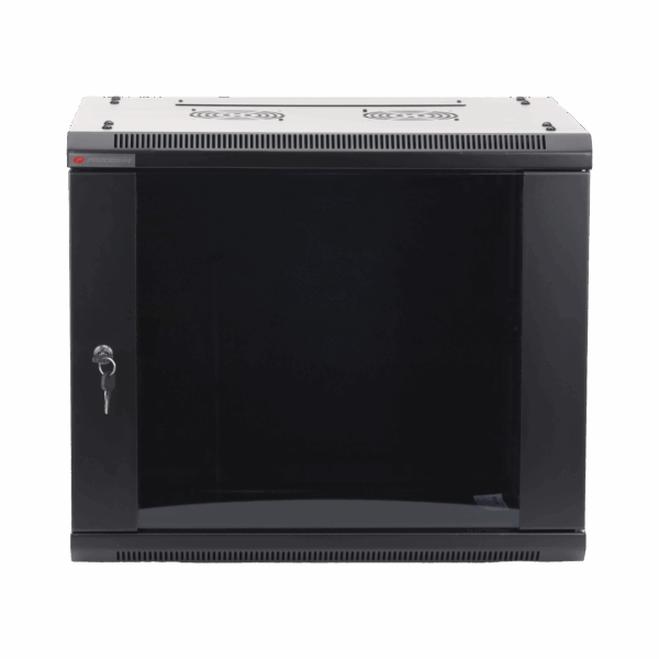 Gabinete PRECISION, Con Puerta de Cristal Templado, de 19in, 9UR, 450mm de Profundidad, Color Negro