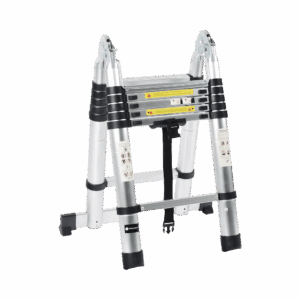 Escalera Telescópica de Aluminio Tipo Tijera de 1.9 + 1.9 Metros de Altura