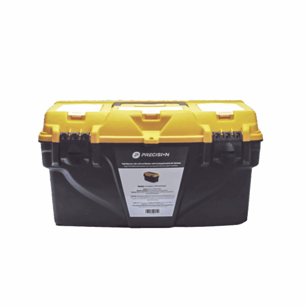 Caja Porta Herramientas 17", 44x26x23 cm Bicolor con Compartimientos para Tornillos.