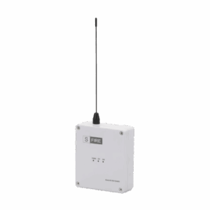 Transmisor inalámbrico / Alimentado a 12Vcc / Entrada de 2 contactos secos NA / Distancia máxima de transmisión 2500 metros (Linea de vista)