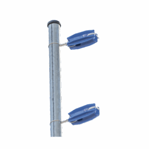 Aislador de color Azul para postes de esquina de alta Resistencia con Anti UV de uso en cercos eléctricos