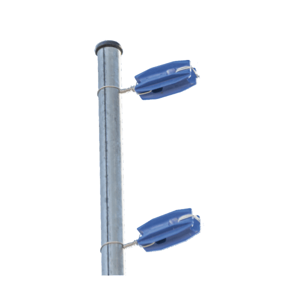 Aislador de color Azul para postes de esquina de alta Resistencia con Anti UV de uso en cercos eléctricos
