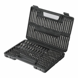 Juego de 208 Puntas para Taladro Entrada Hexagonal 1/4″. Incluye Estuche.