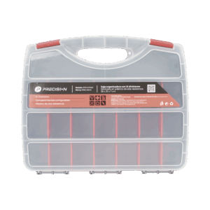 Caja Organizadora con 21 Divisiones Fabricada en Plástico de Alta Resistencia de 38x31x7 cm.