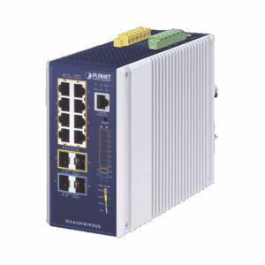 Switch Industrial Administrable Capa 3, Con 8 Puertos PoE Gi...