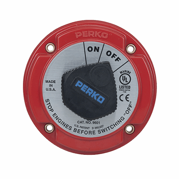Switch Selector de Batería On / Off de Servicio Mediano, para Sistemas Eléctricos Marinos