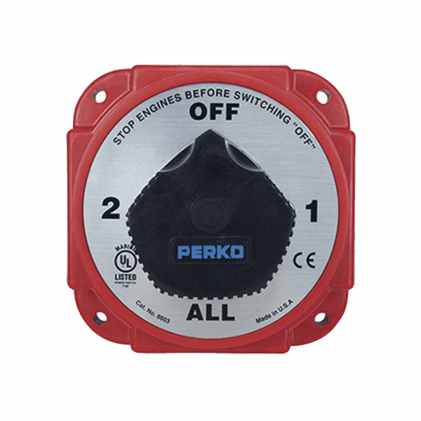 Switch Selector de Batería y Alternador de Servicio Pesado, para Sistemas Eléctricos Marinos