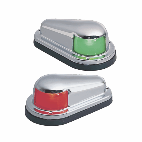 Set de Luces Laterales de Montaje Horizontal con Carcasa de Acero para Embarcaciones a Vela o a Motor de Menos de 12 Metros