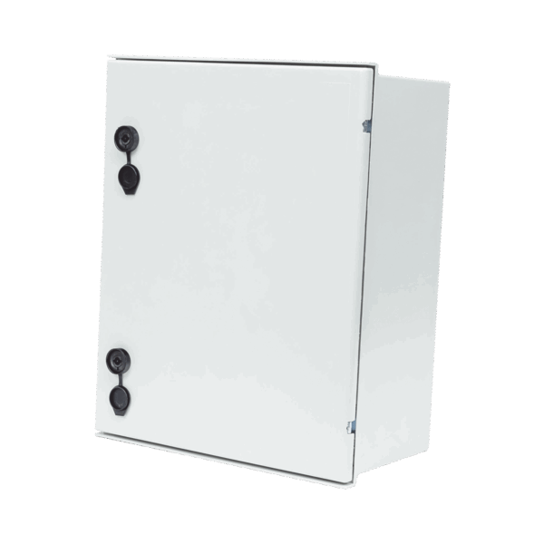 Gabinete de Poliéster IP65 Uso en Intemperie (400 x 500 x 200 mm) con Placa Trasera Interior de Plástico (Incluye Chapa y Llave).