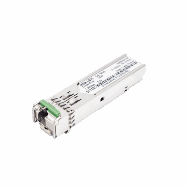 Transceptor mini-Gbic SFP 1G LC TX:1550nm RX:1310 para fibra Mono Modo 10 Km WDM, Requiere MGB-LA10