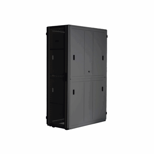 Gabinete FlexFusion™ XGL (Light) para Centros de Datos, 42 UR, 600 mm de Ancho, 1200 mm de Profundidad, Fabricado en Acero, Color Negro