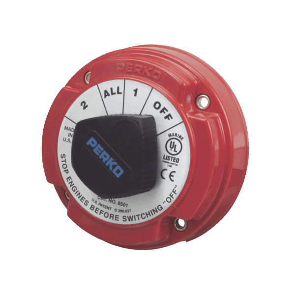 Switch Selector de Batería de Servicio Mediano, para Sistemas Eléctricos Marinos