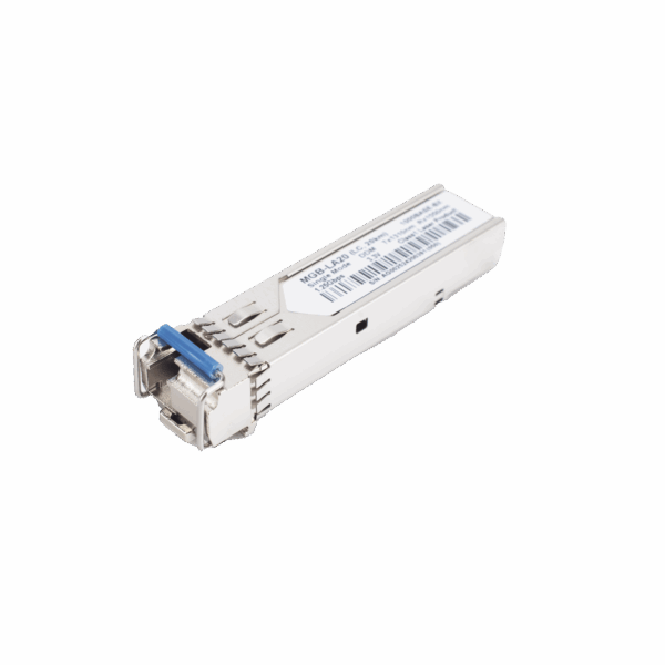 Transceptor WDM mini-Gbic SFP 1G LC TX:1310nm RX:1550 para fibra Mono Modo 20 Km, Requiere MGB-LB20