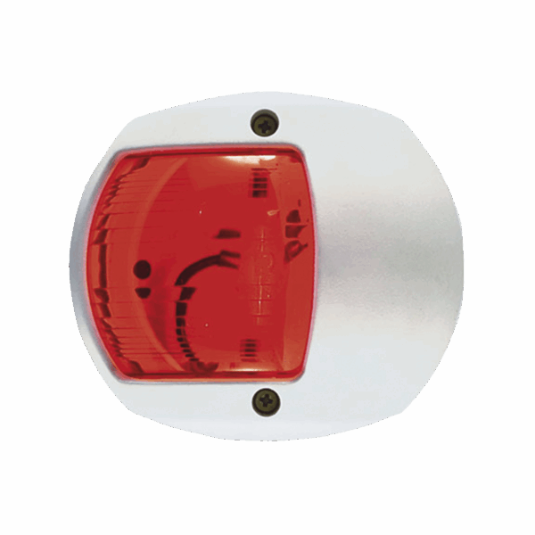 Luz Lateral de Navegación en Color Rojo con Carcasa Blanca para Embarcaciones a Vela o a Motor de Menos de 20 Metros