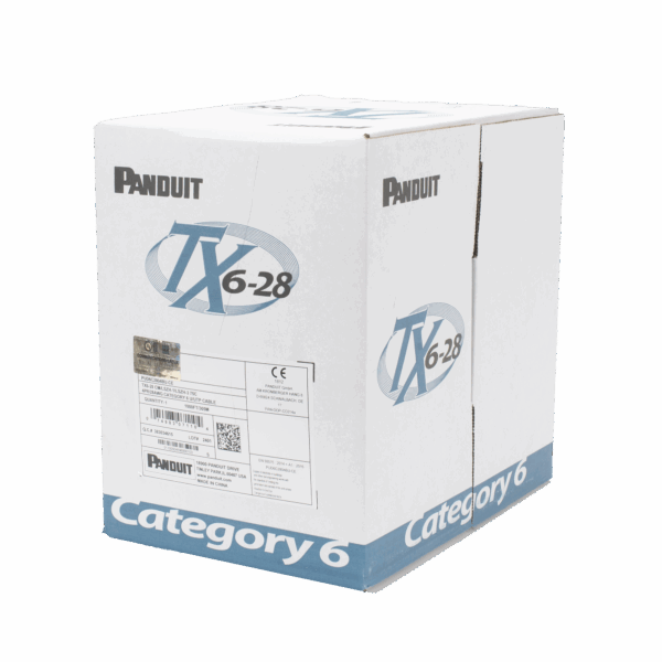 Bobina de Cable UTP 305 m. de Cobre TX6-28®, Azul, Categoría 6, Diámetro Reducido (28 AWG), CM/LSZH, de 4 pares