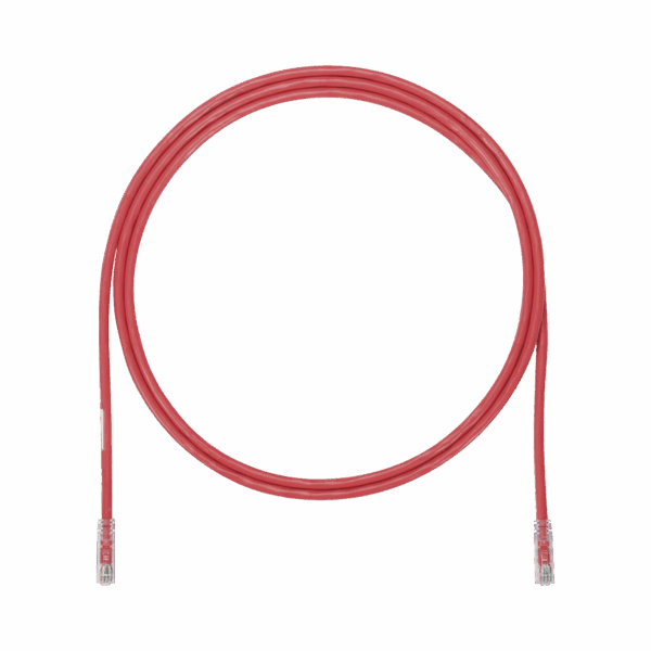 Cable de Parcheo UTP, Cat6A, 24 AWG, CM, Color Rojo, 7ft