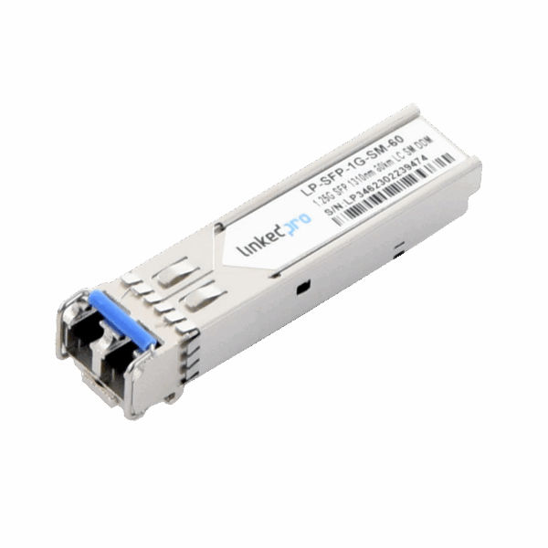 Transceptor Óptico SFP (Mini-Gbic) / Monomodo 1310 nm / 1.25 Gbps / 1000BASE-EX / Conectores LC/UPC Dúplex / DDM / Hasta 60 km