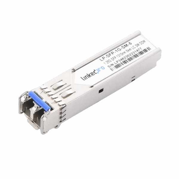 Transceptor Óptico SFP (Mini-Gbic) / Monomodo 1310 nm / 1.25 Gbps / 1000BASE / Conectores LC/UPC Dúplex / DDM / Hasta 5 km