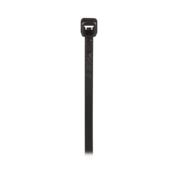 Cincho de Nylon 6.6 de Bloqueo, 203 mm largo x 2.5mm ancho, Color Negro, Exterior Resistente a Rayos UV, Paquete de 1000pz