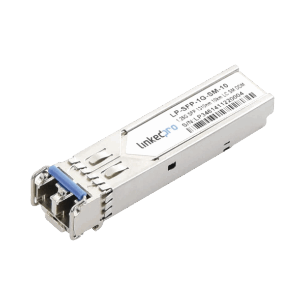 Transceptor Óptico SFP (Mini-Gbic) / Monomodo 1310 nm / 1.25 Gbps / 1000BASE-LX / Conectores LC/UPC Dúplex / DDM / Hasta 10 km