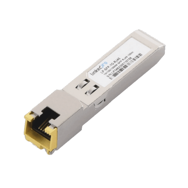 Transceptor Óptico SFP a RJ45 / Auto negociación 10/100/1000 Mbps / Conector RJ45 / 1000BASE-T / Distancia de hasta 100 m.
