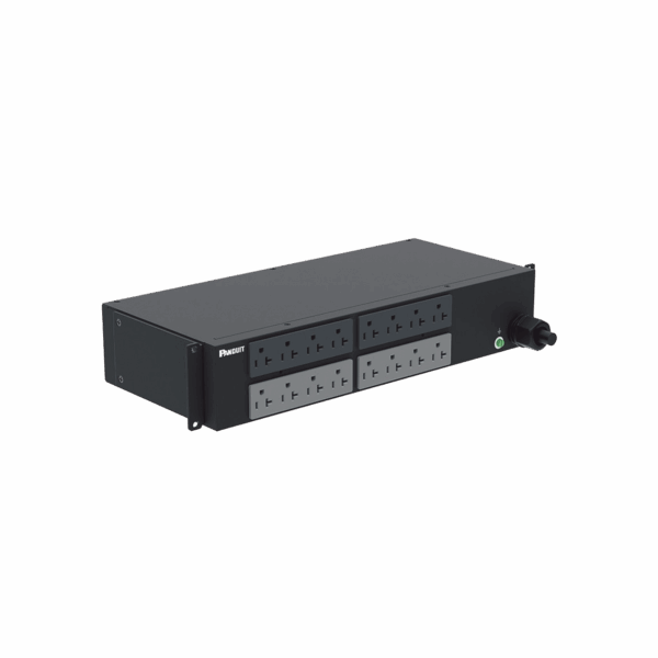 PDU Básico para Distribución de Energía, Enchufe de Entrada NEMA L5-30P, Con 16 Contactos NEMA 5-20R, Instalación Horizontal de 19in, 2 UR, 30 Amp, 208 Vca