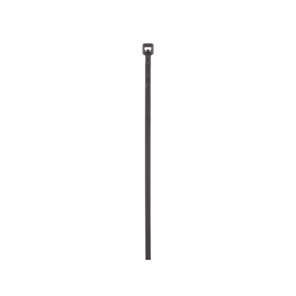 Cincho de Nylon 6.6 de Bloqueo, 203 mm largo x 2.5mm ancho, Color Negro, Exterior Resistente a Rayos UV, Paquete de 100pz