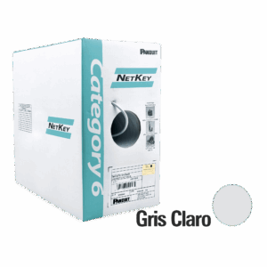 Bobina de Cable UTP 305 m. de Cobre, NetKey, Reelex, Gris, Categoría 6 (24 AWG), 1000Mbps, PVC (CM), de 4 pares